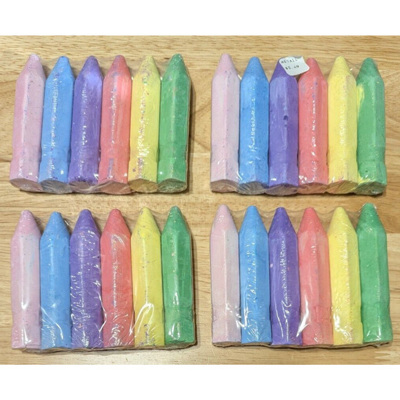 JA-RU Chalked Stix Sidewalk Chalk, 6 Per Pack, Kids 4 Pack Bundle (24 total) - Picture 3 of 5